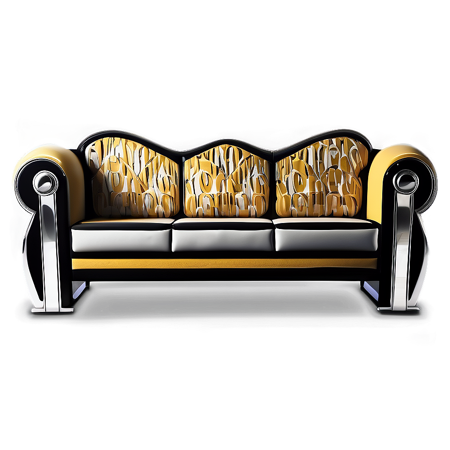 Art Deco Sofa Style Png Fgh