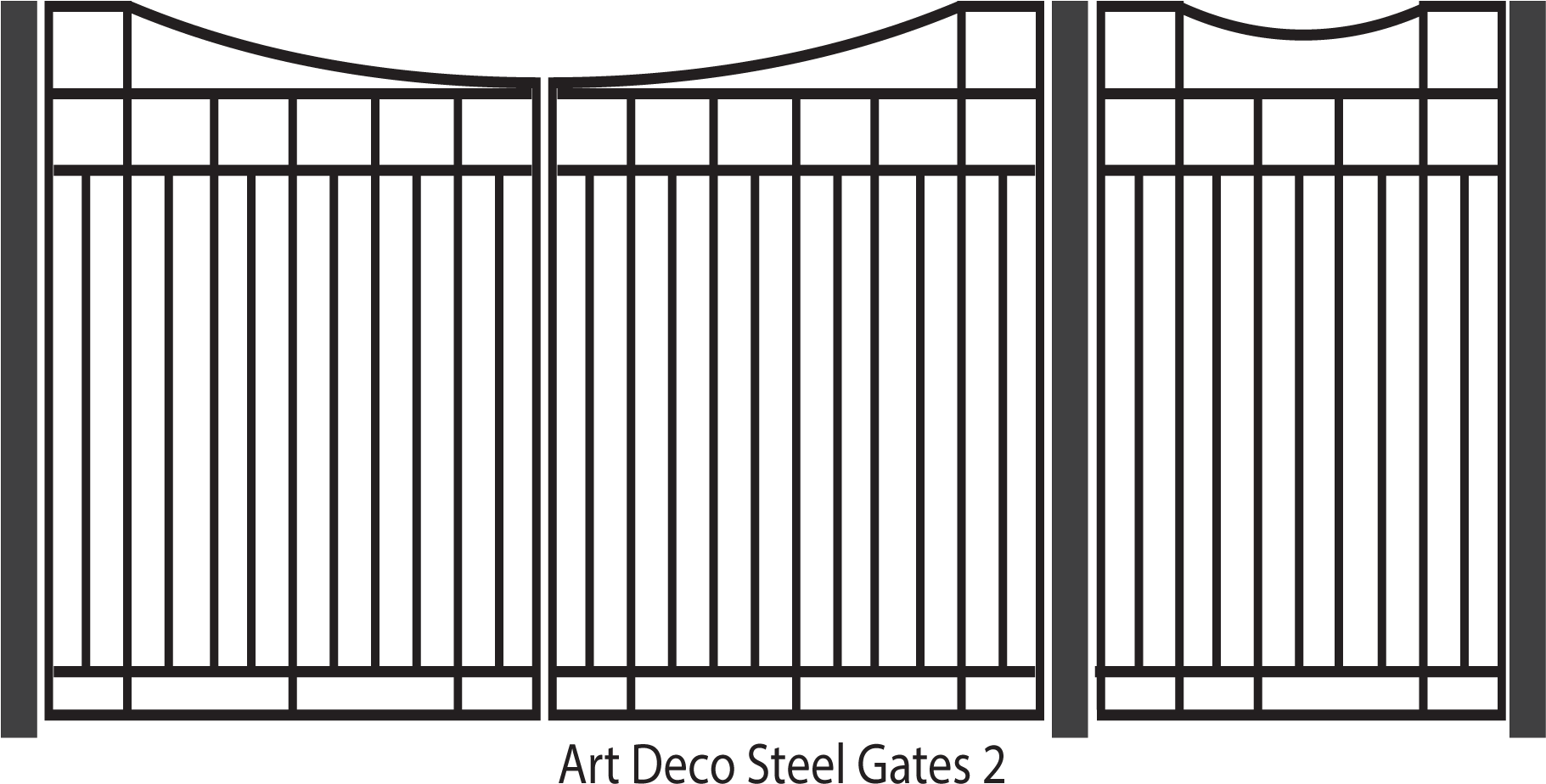 Art Deco Style Steel Gates