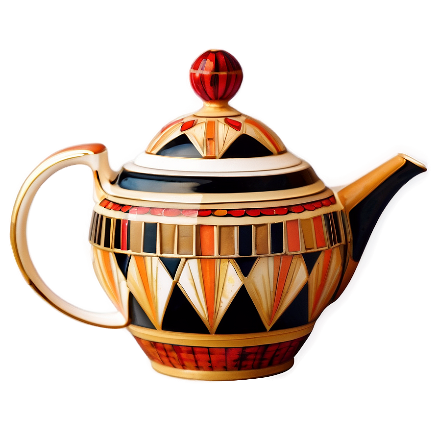 Art Deco Teapot Png Pua