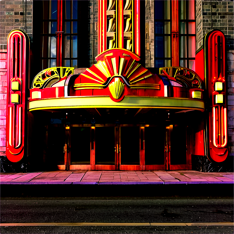 Art Deco Theater Facade Png Rnc68