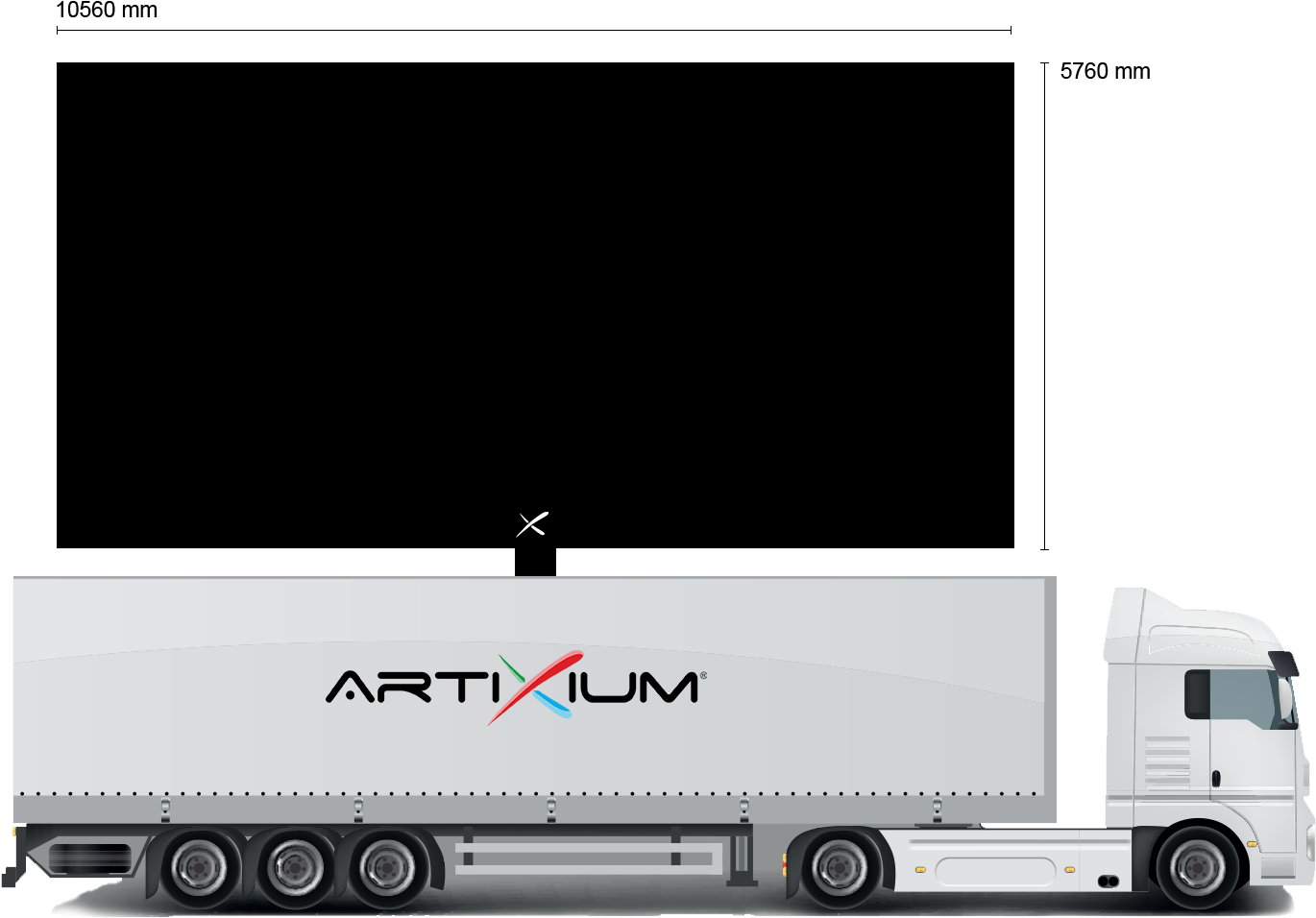 Articulated Truck Dimensions Graphic