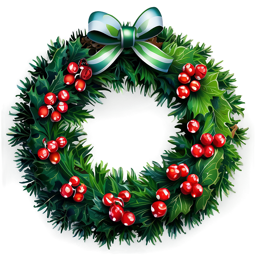 Artificial Christmas Wreath Png 05232024