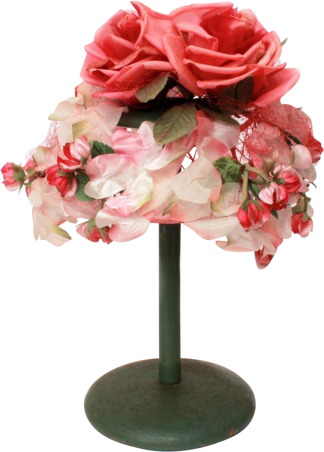 Artificial Rose Hat Display