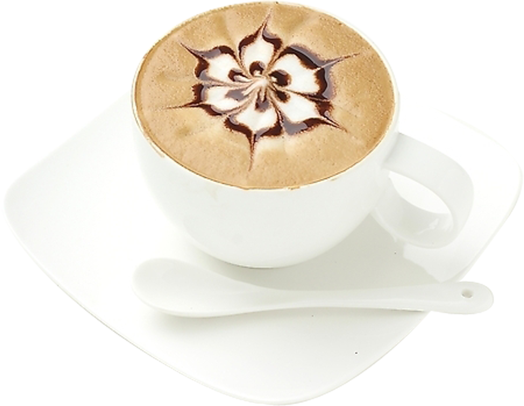 Artistic Cappuccinoin White Cup