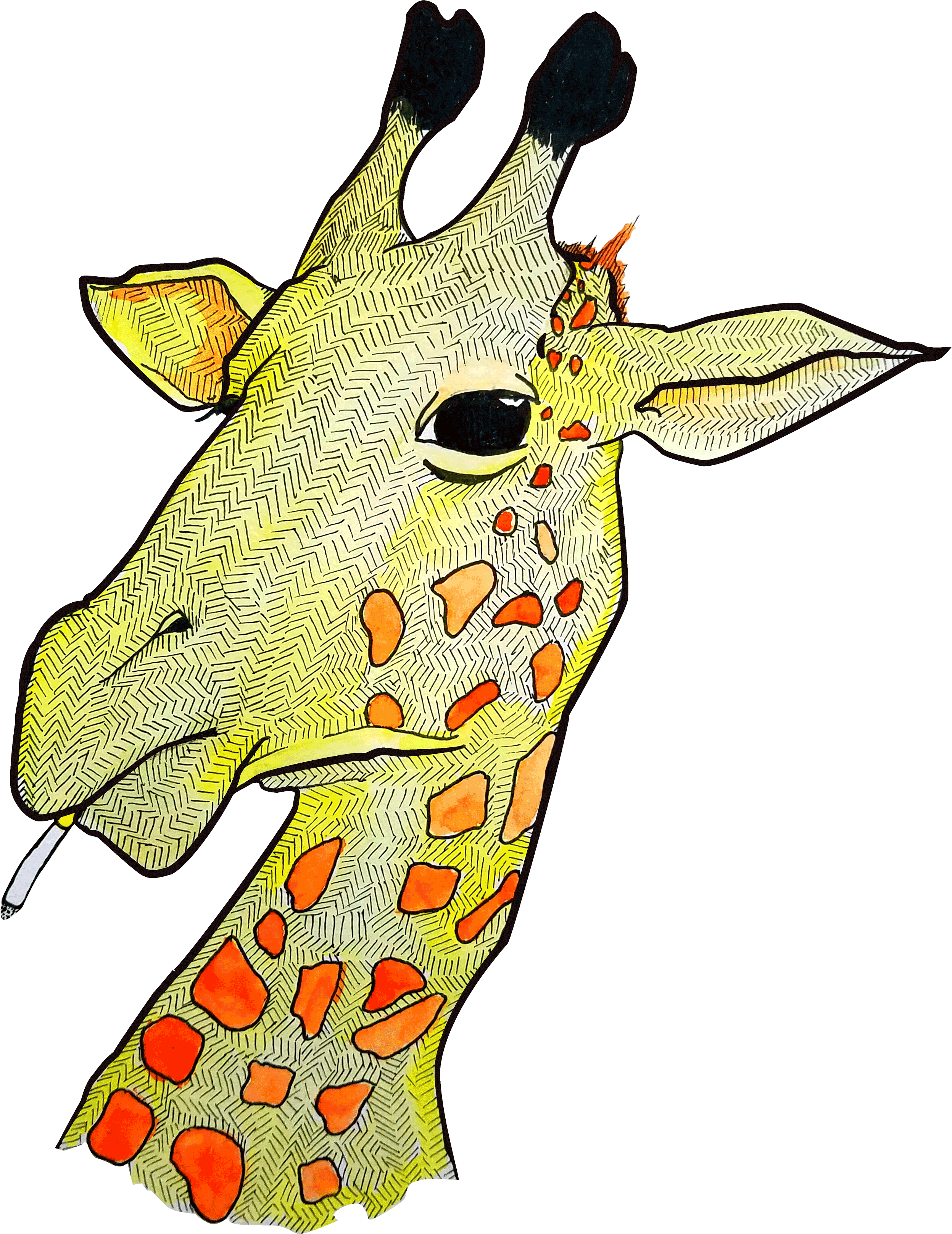 Artistic Giraffe Portrait