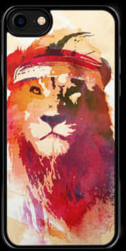 Artistic Lion Headband Phone Case