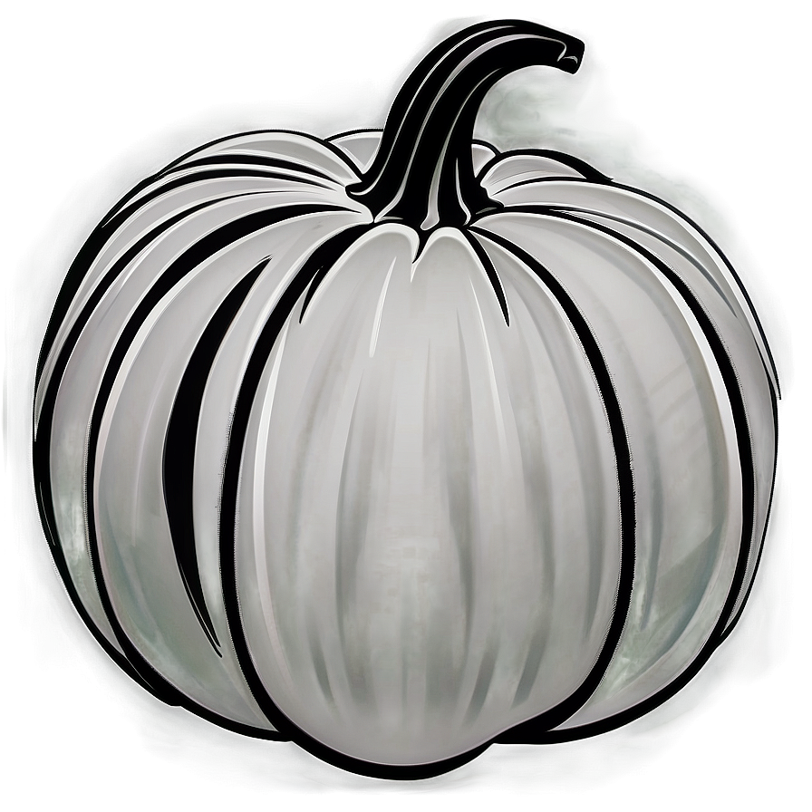 Artistic Pumpkin Outline Sketch Png 26