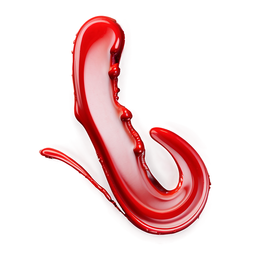 Artistic Red Paint Stroke Png 33