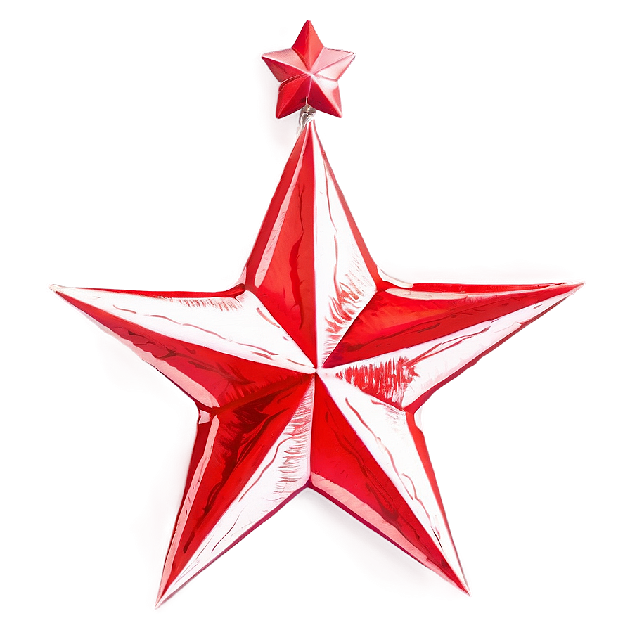 Artistic Red Star Png 05232024