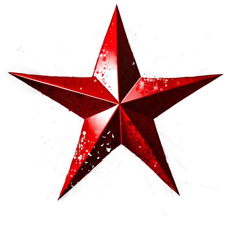Artistic Red Star Png Swa27