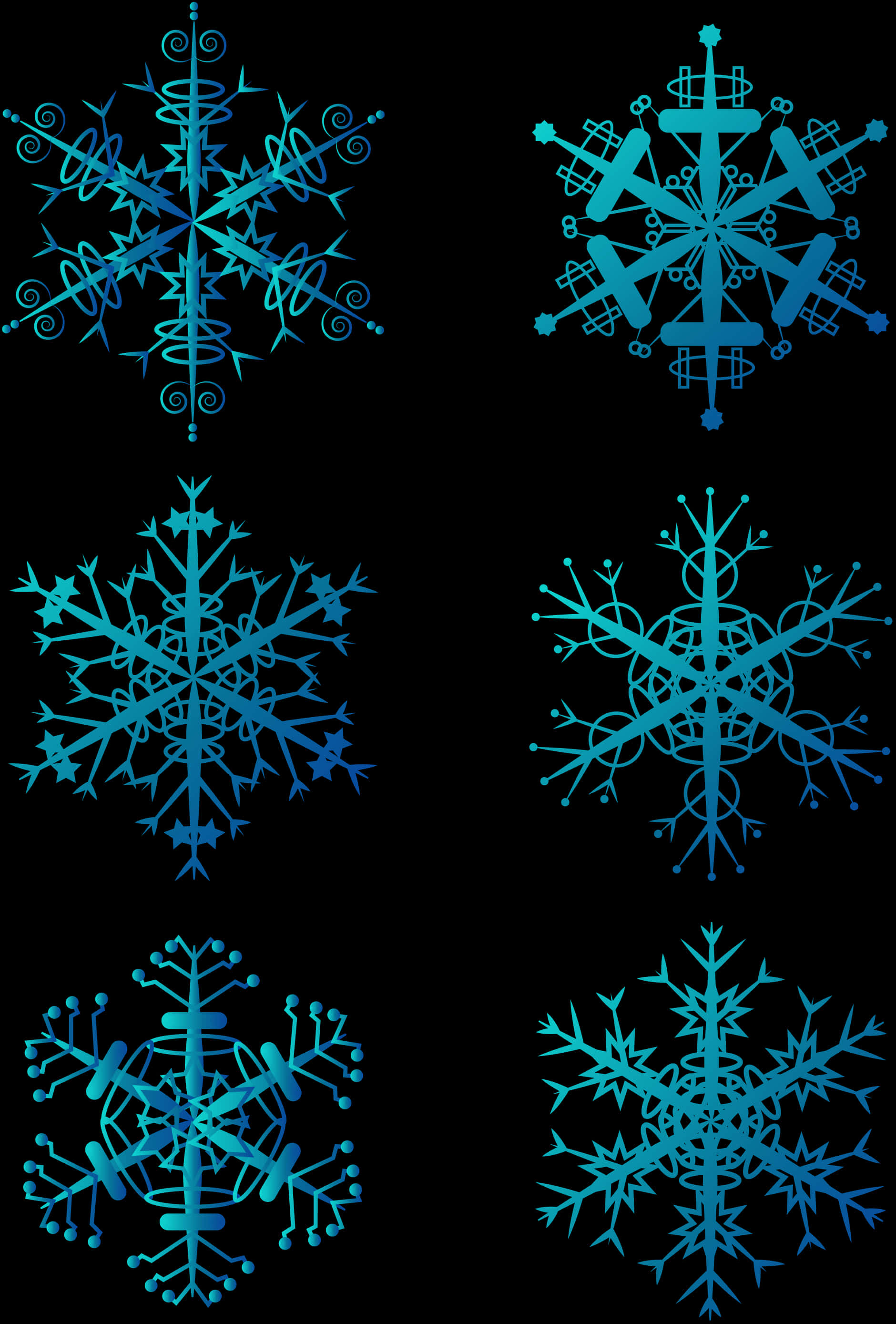 Artistic Snowflake Designs Collection