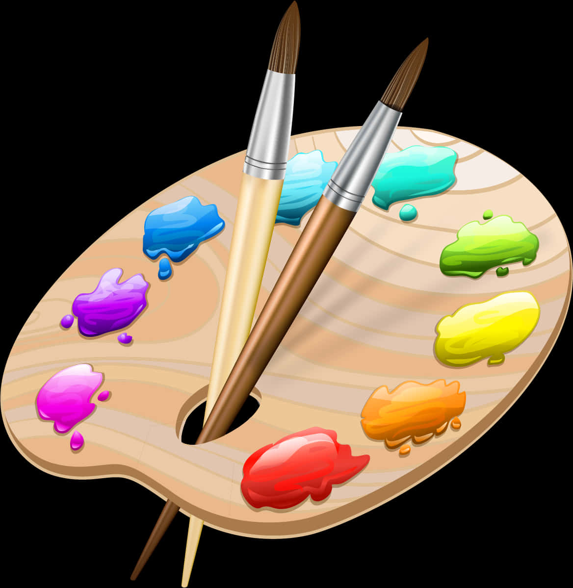 Artists Paletteand Brushes