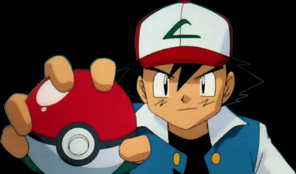 Ash Ketchum Holding Pokeball