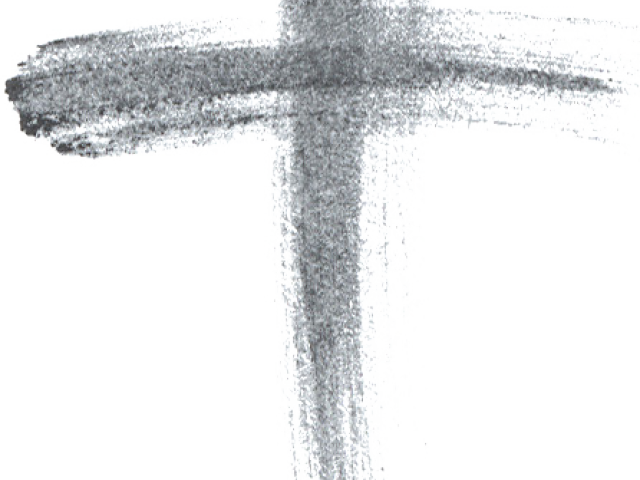 Ash Wednesday Cross Ashes