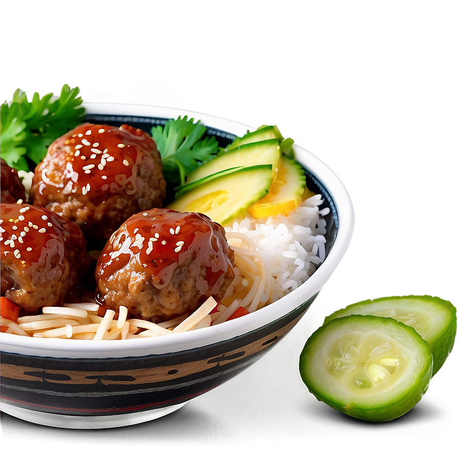 Asian Meatball Rice Bowl