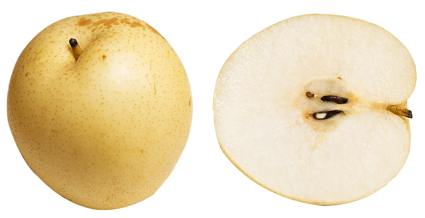 Asian Pear Wholeand Sliced