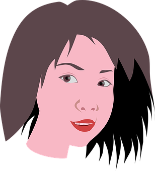 Asian Woman Vector Portrait