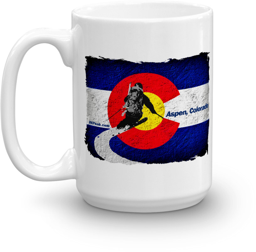 Aspen Colorado Ski Themed Mug