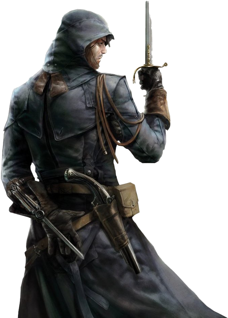Assassins Creed Character With Hidden Blade