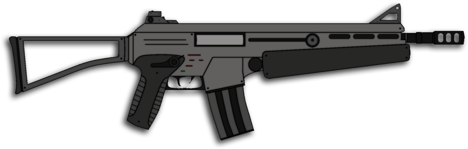 Assault Rifle Vector Illustration