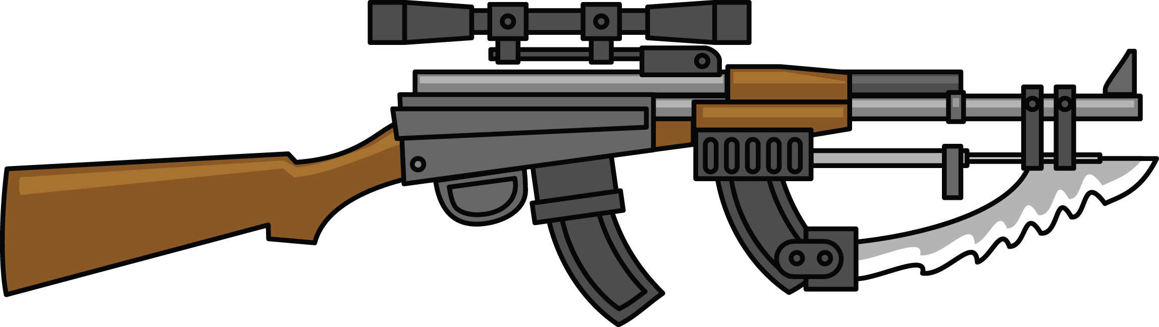 Assault Rifle With Bayonet Attachment