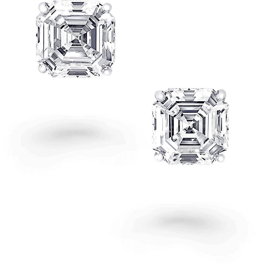 Asscher Cut Diamondswith Shadows