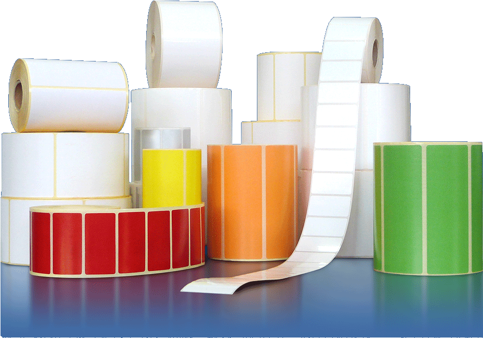 Assorted Adhesive Labels Stacked