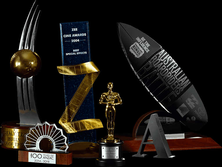 Assorted Award Trophies Collection