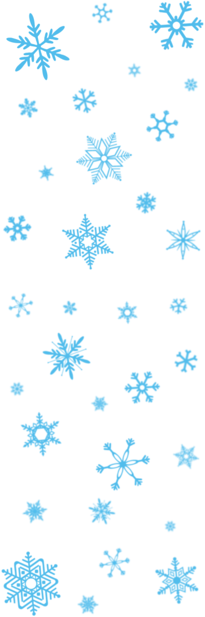 Assorted Blue Snowflakes Pattern