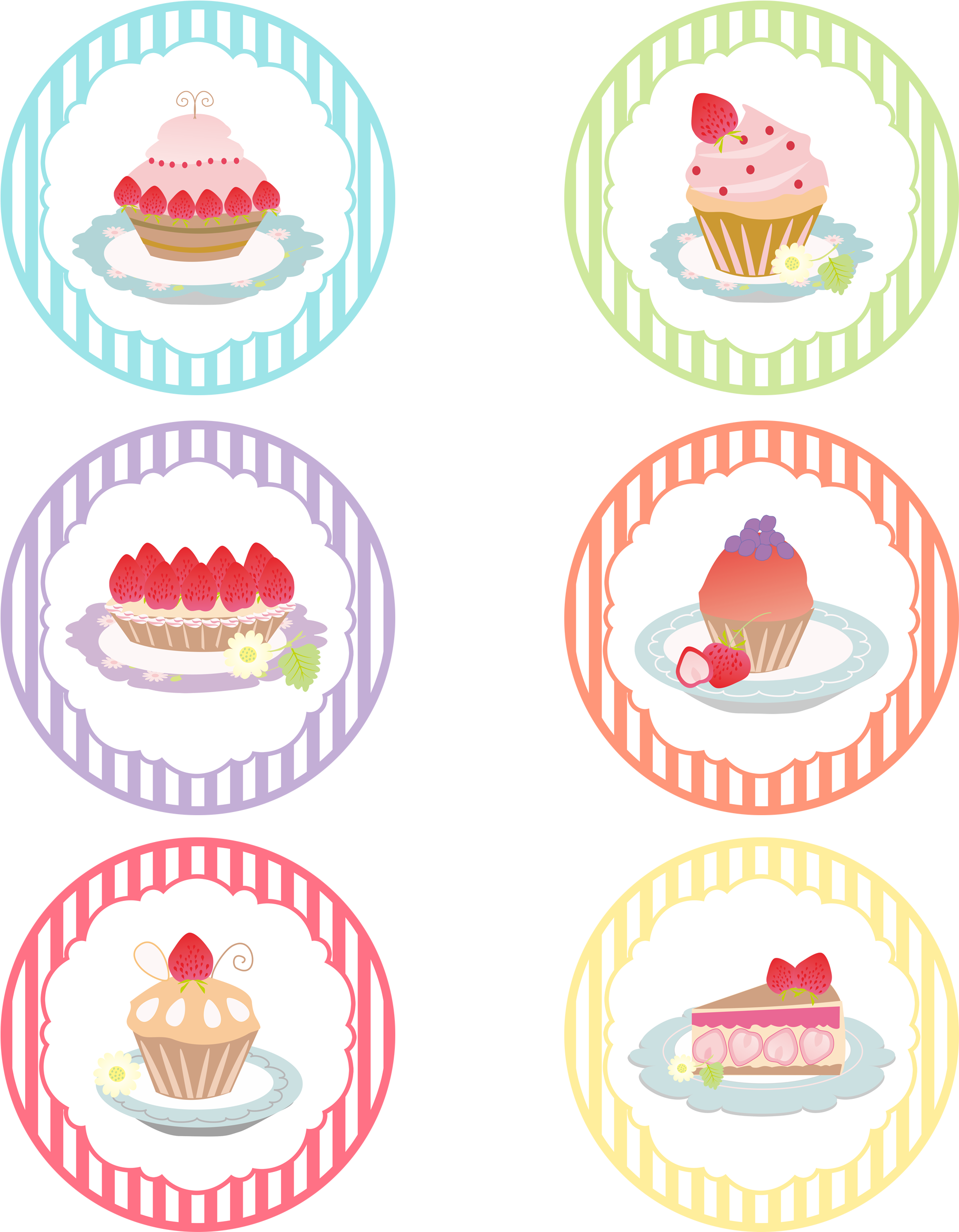 Assorted Cake Logos Set