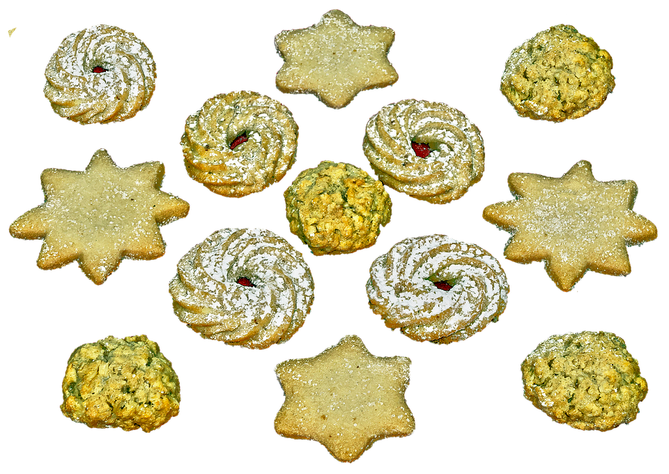 Assorted Christmas Cookies Festive Background