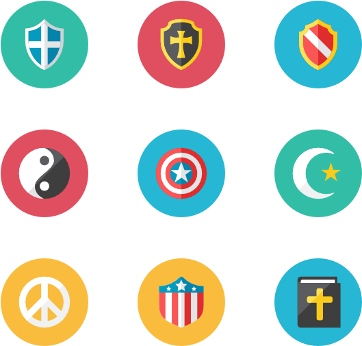 Assorted Circle Icons Collection
