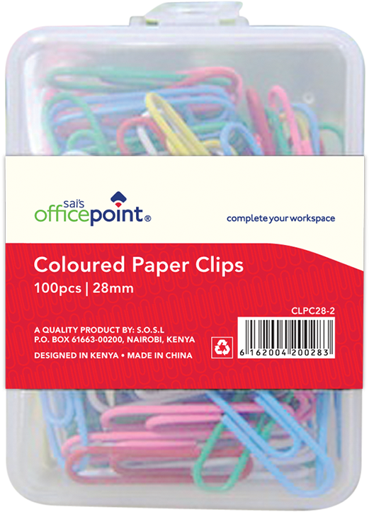 Assorted Colored Paper Clips Pack