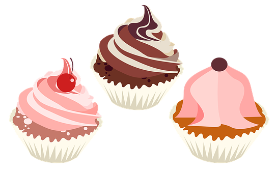 Assorted Cupcakes Vector Illustration
