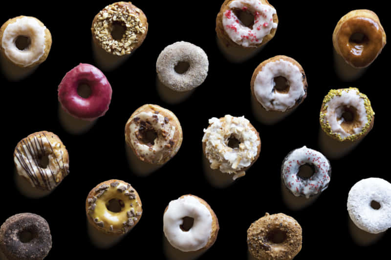 Assorted Donuts Top View
