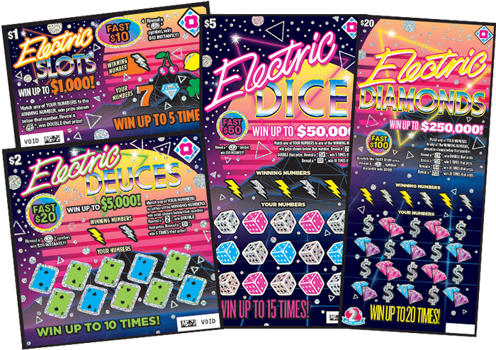 Assorted Electric Themed Lottery Tickets