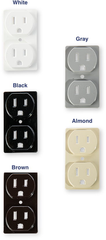 Assorted Electrical Outlets Colors