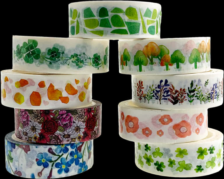 Assorted Floral Washi Tapes