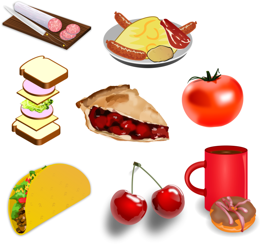 Assorted Food Illustrations Collection