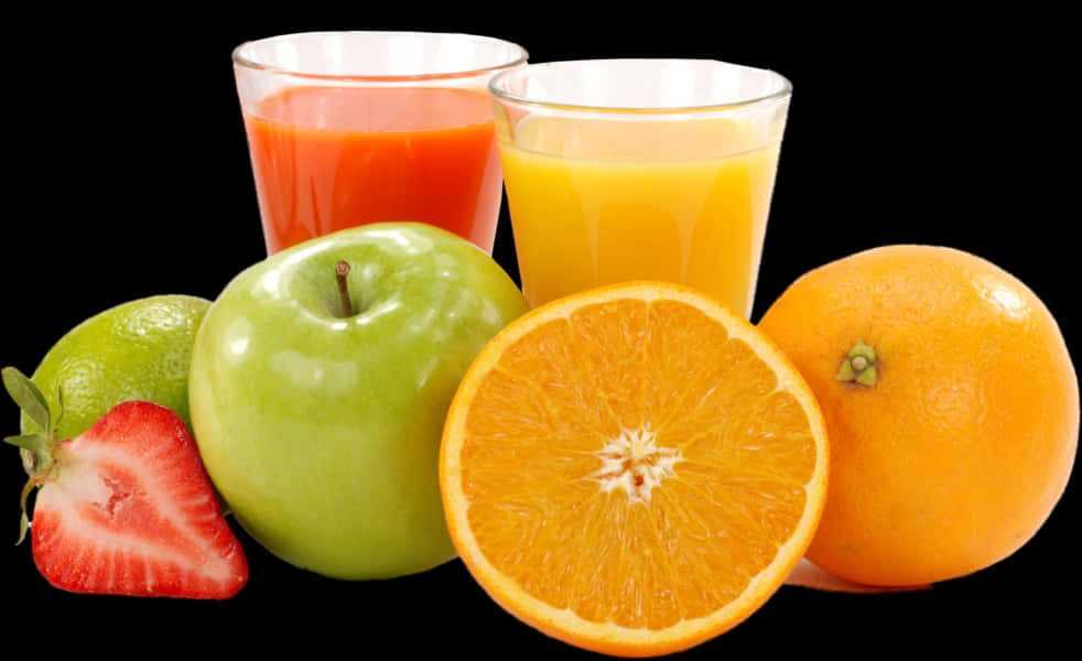 Assorted Fruit Juicesand Fresh Fruits