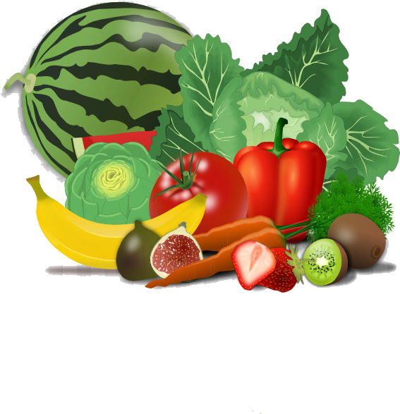 Assorted Fruitsand Vegetables Illustration