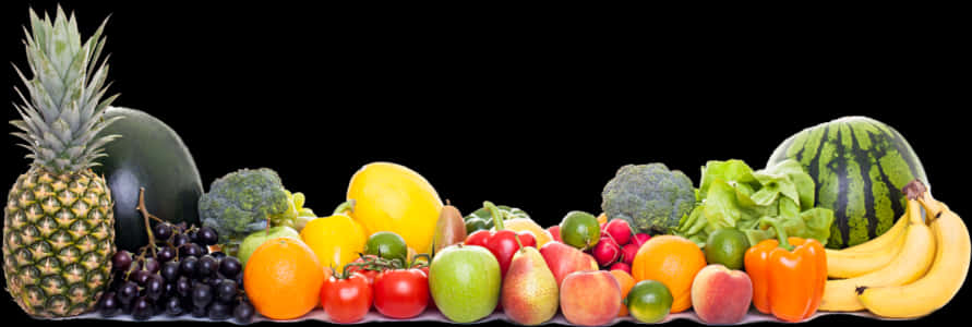 Assorted Fruitsand Vegetables Panorama