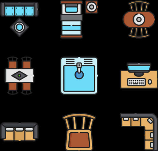 Assorted Furniture Icons Set