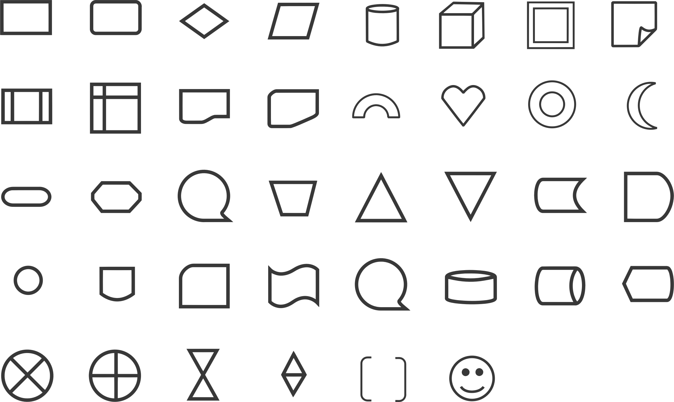 Assorted Geometric Shapes Background