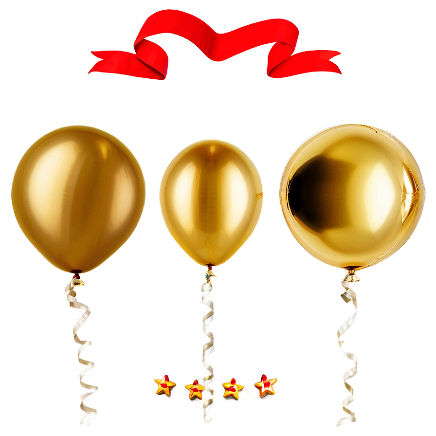 Assorted Gold Balloons Png 05252024