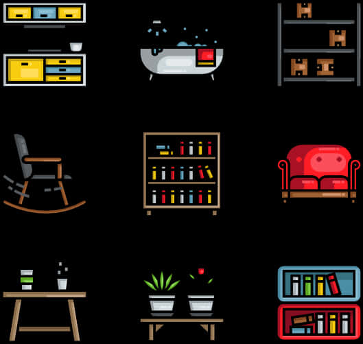Assorted Home Furniture Icons