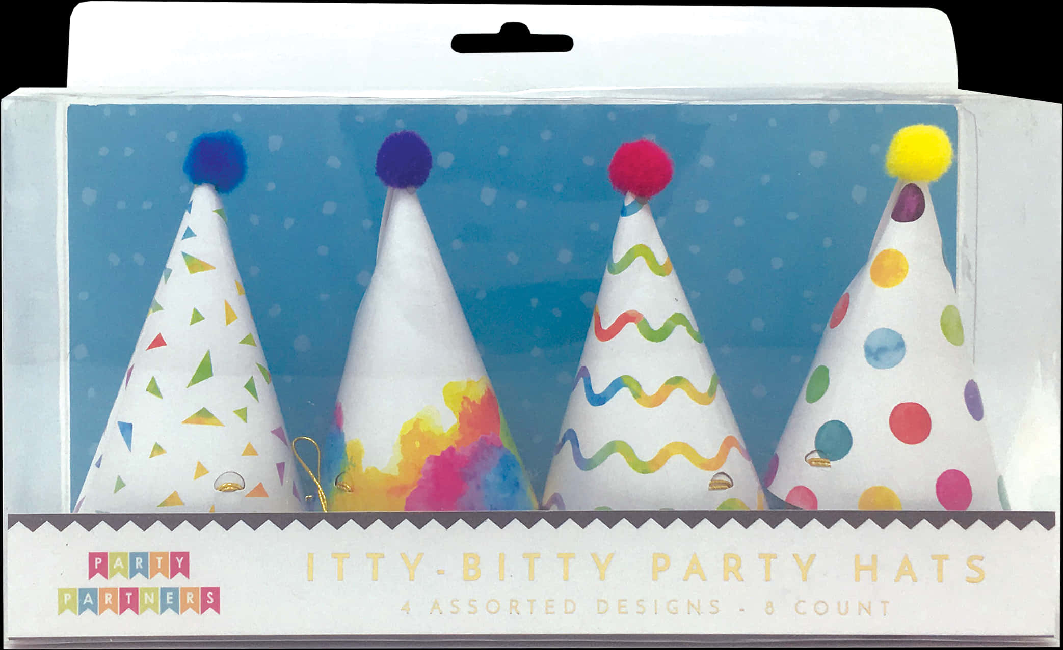 Assorted Itty Bitty Party Hats Packaged