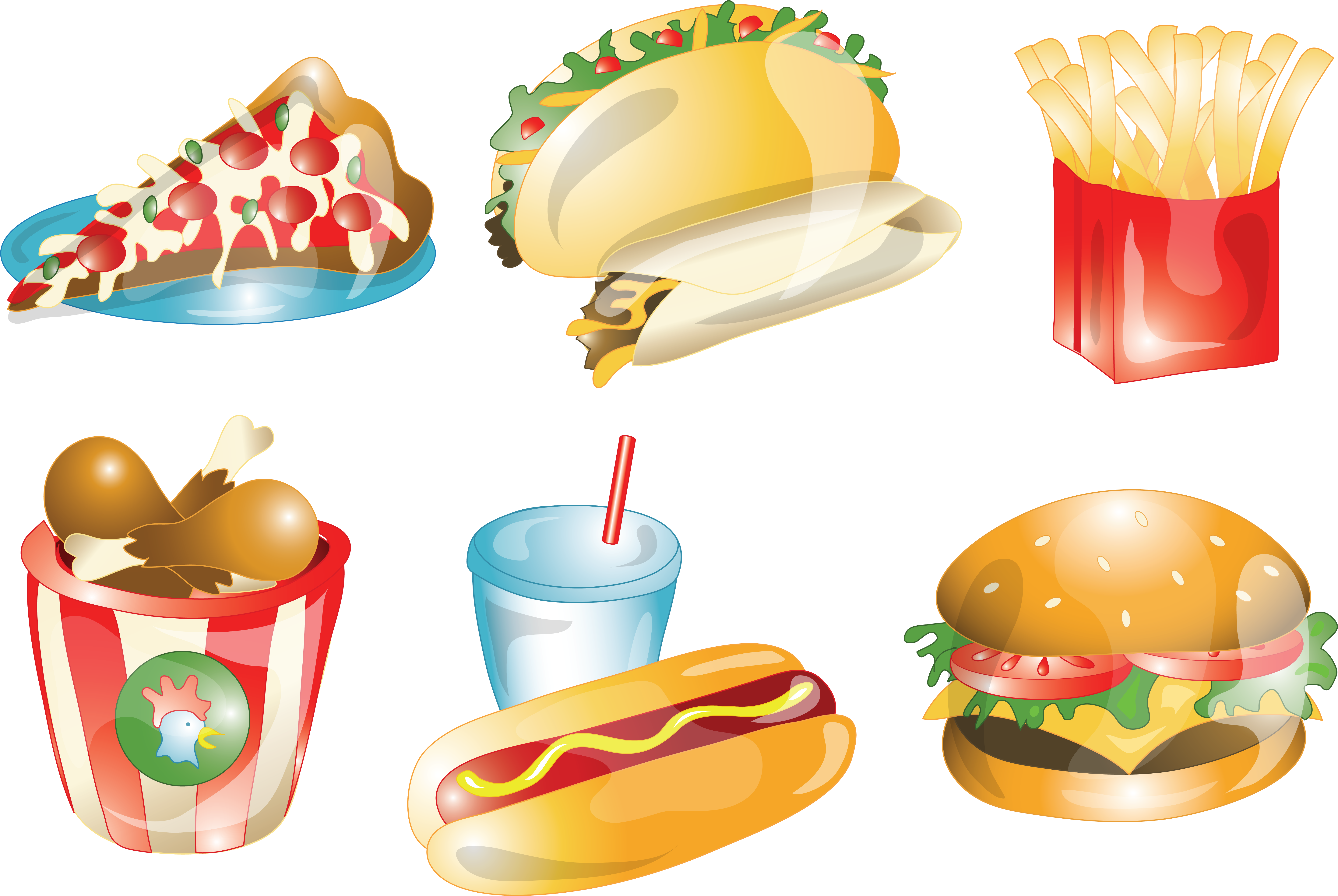 Assorted Junk Food Icons