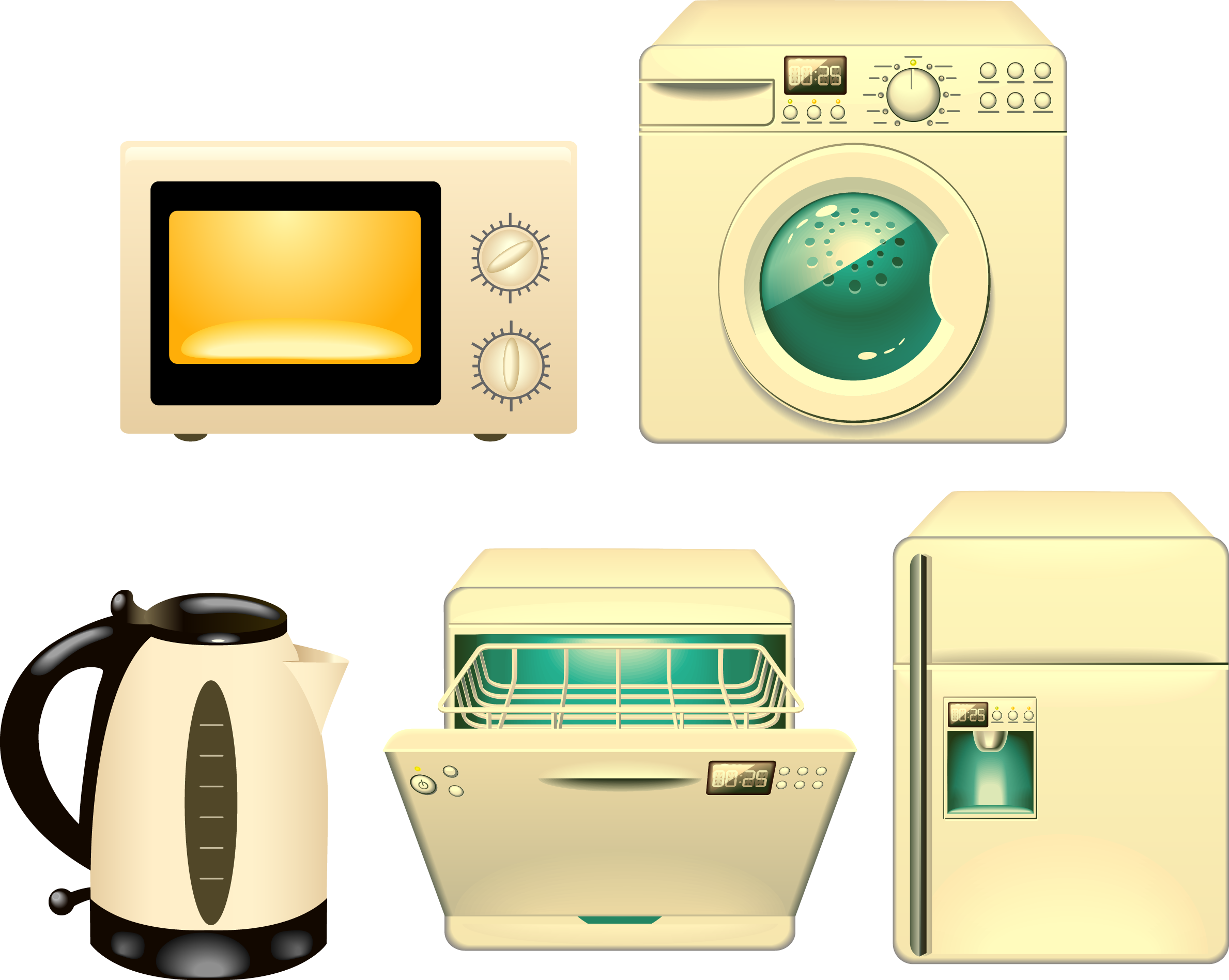 Assorted Kitchen Appliances Vector