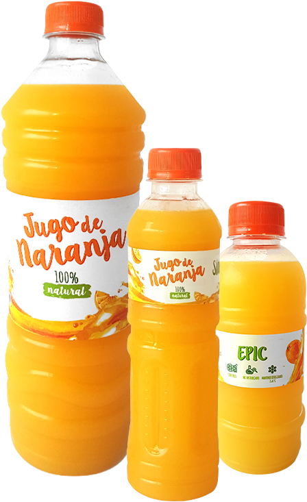 Assorted Orange Juice Bottles